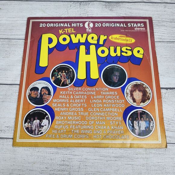 Various – Power House - 1976 - K-Tel TU 2460 Vinyl LP VG - 20 Hits - 20 Stars - Picture 1 of 11
